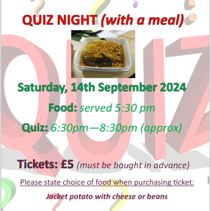 Quiz (With a Meal) 14th Sept 24