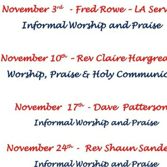 Sunday Services Nov 2024