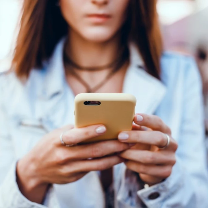 Woman using phone