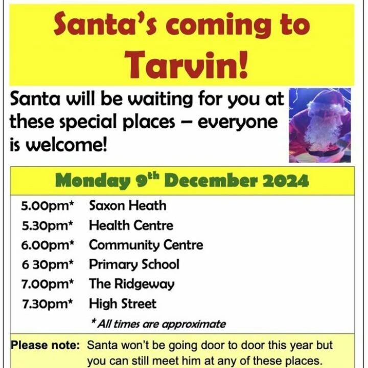 Tarvin Santa Rotary A4 Poster 2024 Final 3x4