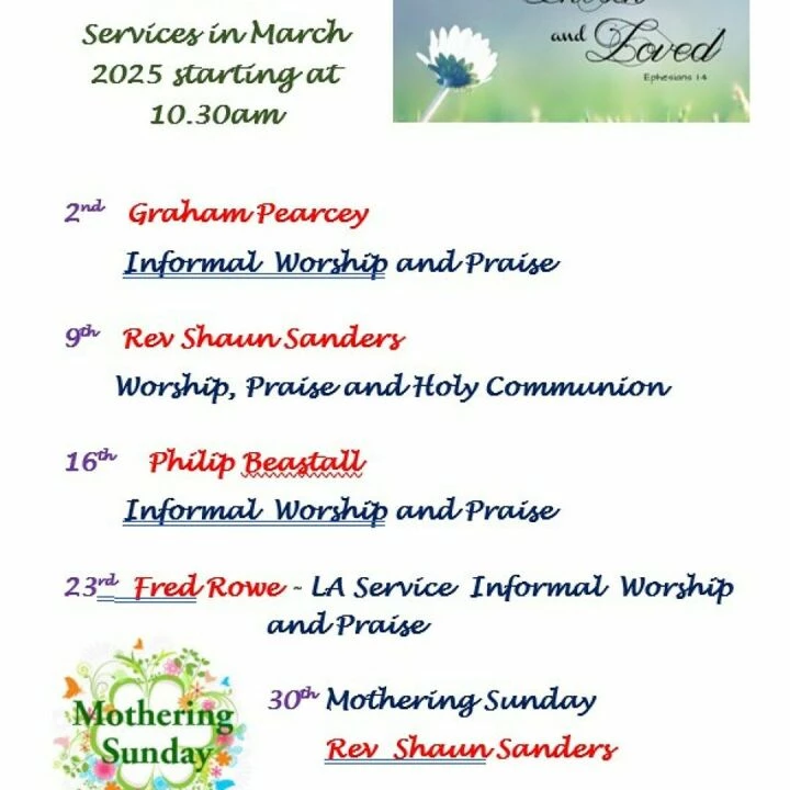 March 2025 Sunday Services