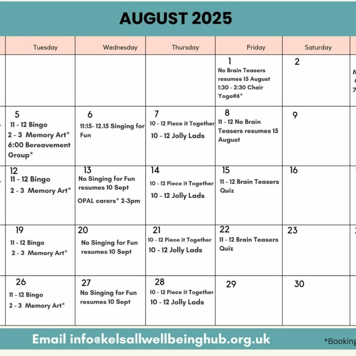 Hub Aug25 timetable