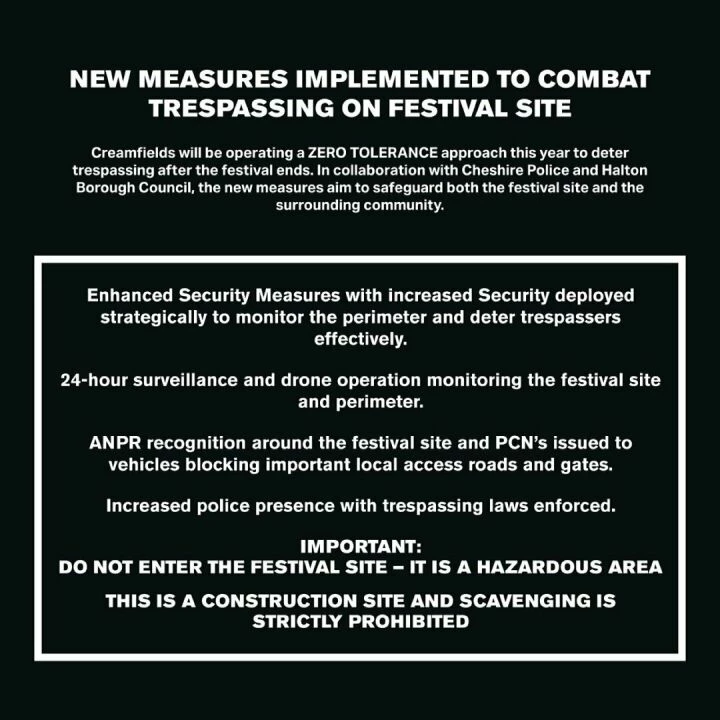 Creamfields – Trespassing Measures