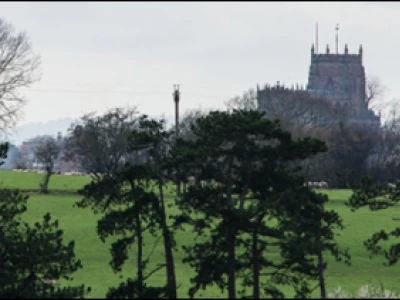St. Oswald's from the village edge