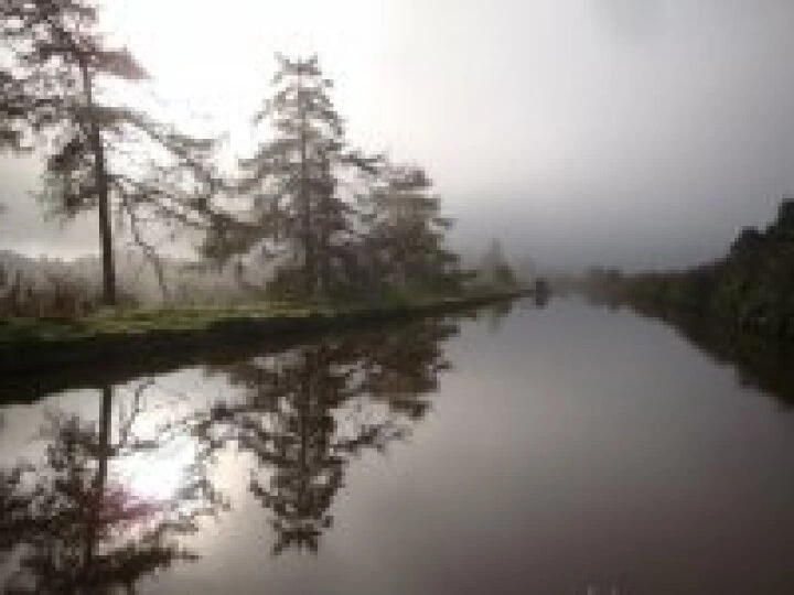 Misty morning on the canal at Audlem