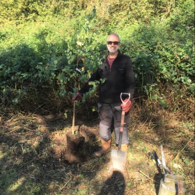 bob planting a tree  sept 2020