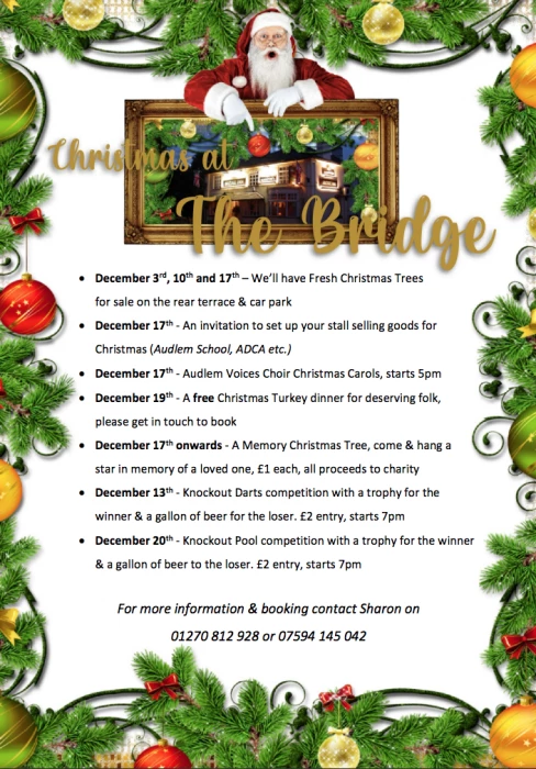 bridge inn at christmas