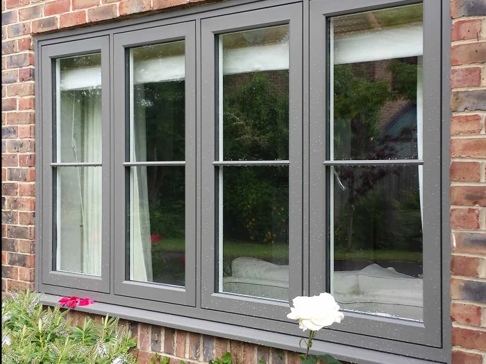 casement window in light grey l