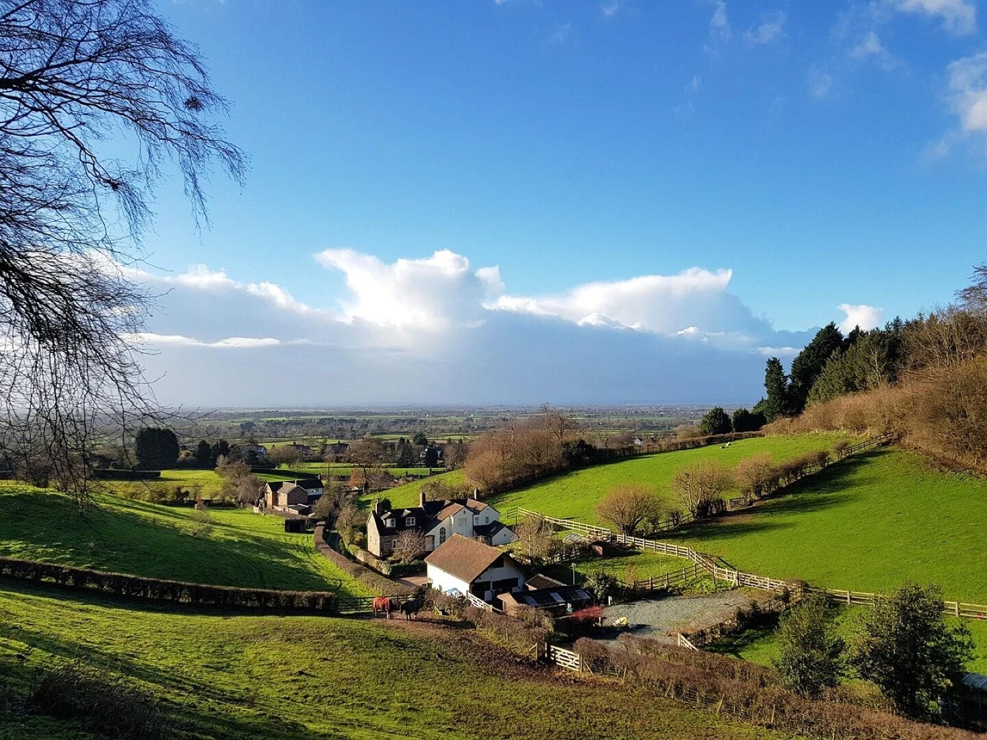 cheshire clouds countryside sunshine nature winter tranquillity blue sunshine