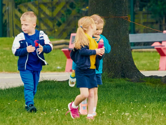 children walking