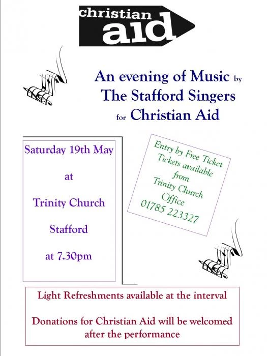 christian aid concert poster 2018