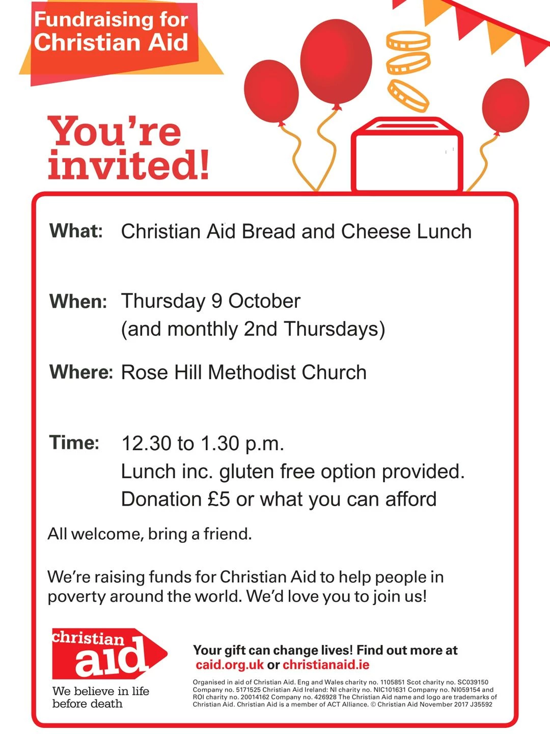 christian aid lunch