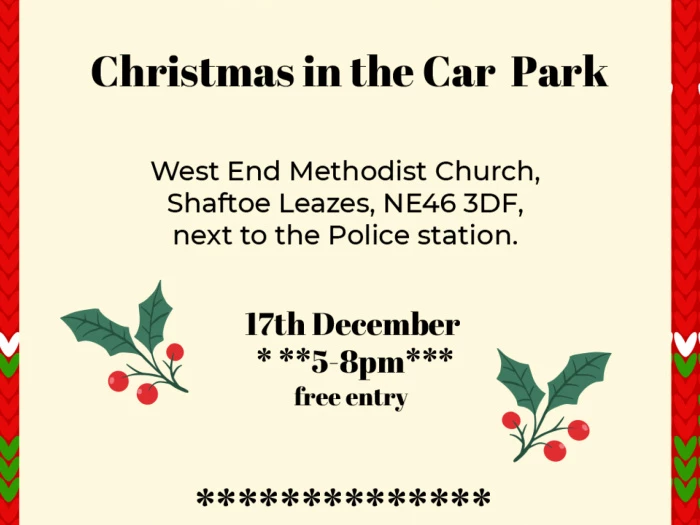 christmas in car park leaflet