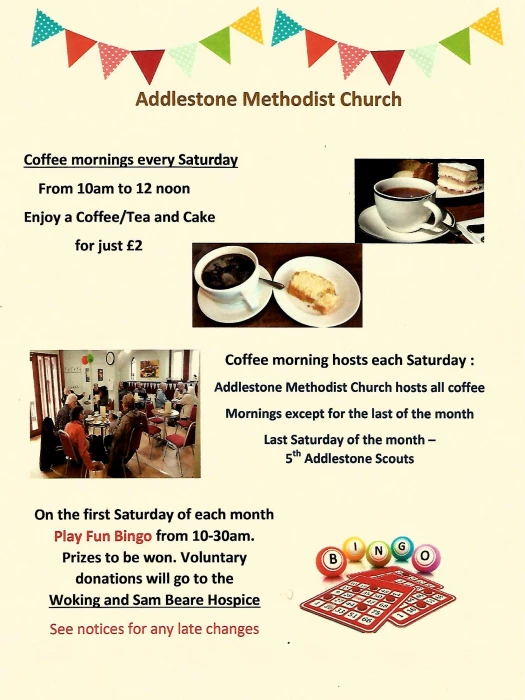 coffee morning every saturday with fun bingo monthly
