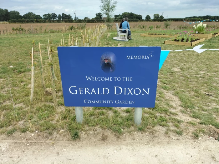community garden sign