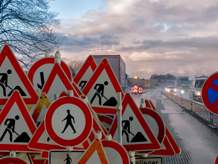 construction site traffic road