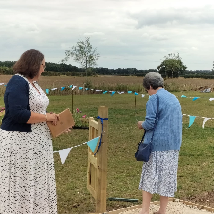 cutting the ribbon