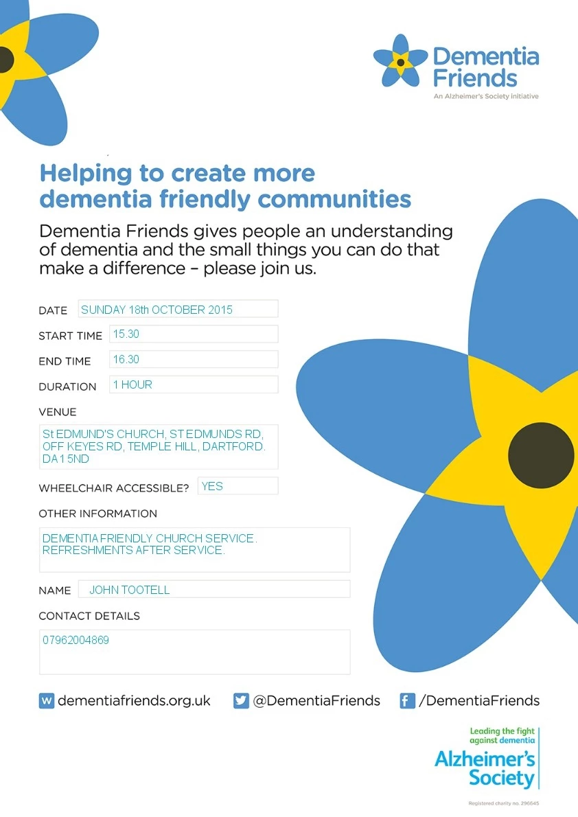 dementia friendly service poster