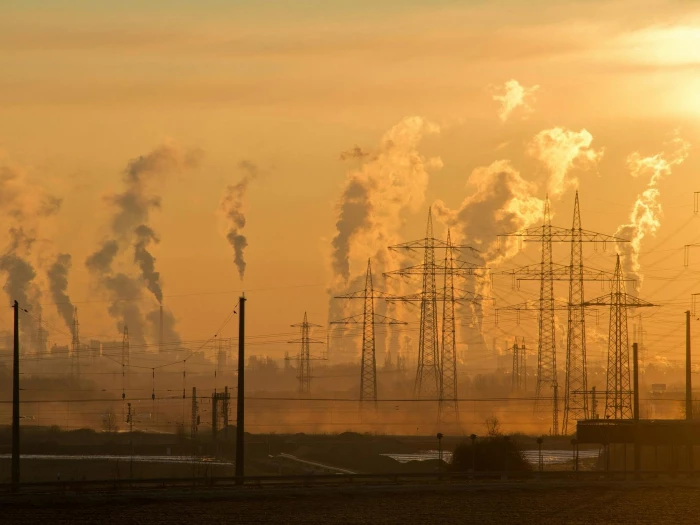 electric towers during golden hour