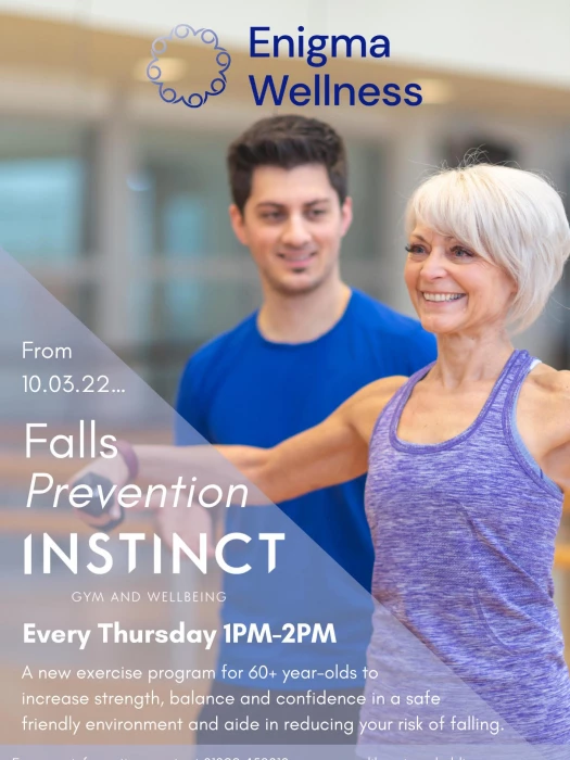 falls prevention exercise class poster