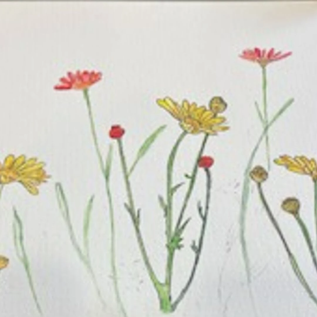 flowers painting at holiday home july 2025