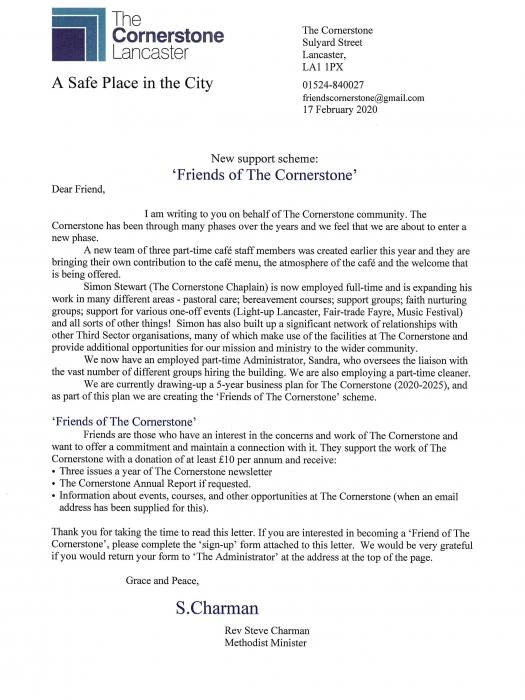 friends of the cornerstone