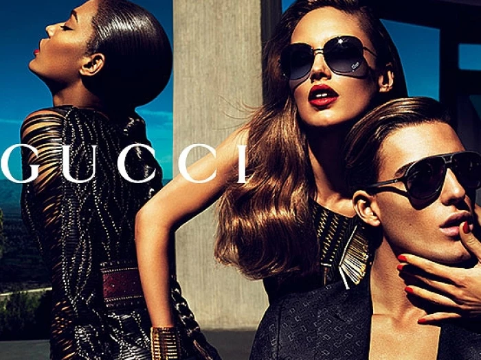 Gucci - Square Sunglasses with GG Lens - Black Grey - Gucci Eyewear -  Avvenice