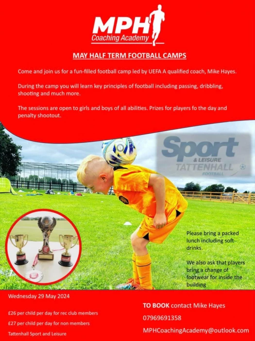 half term football camps