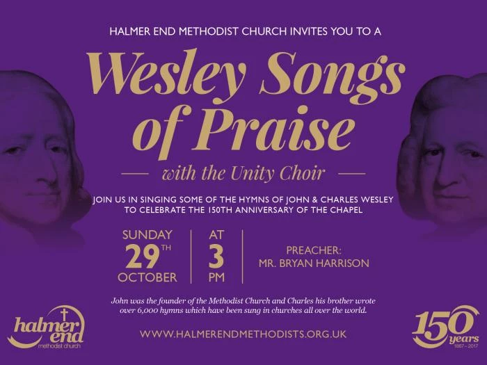 halmer end wesley songs of praise poster171012