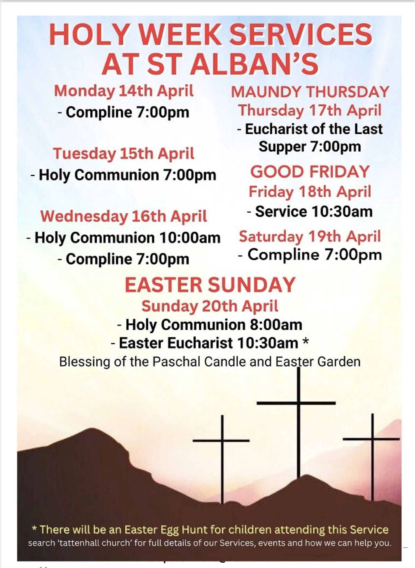 holy week services