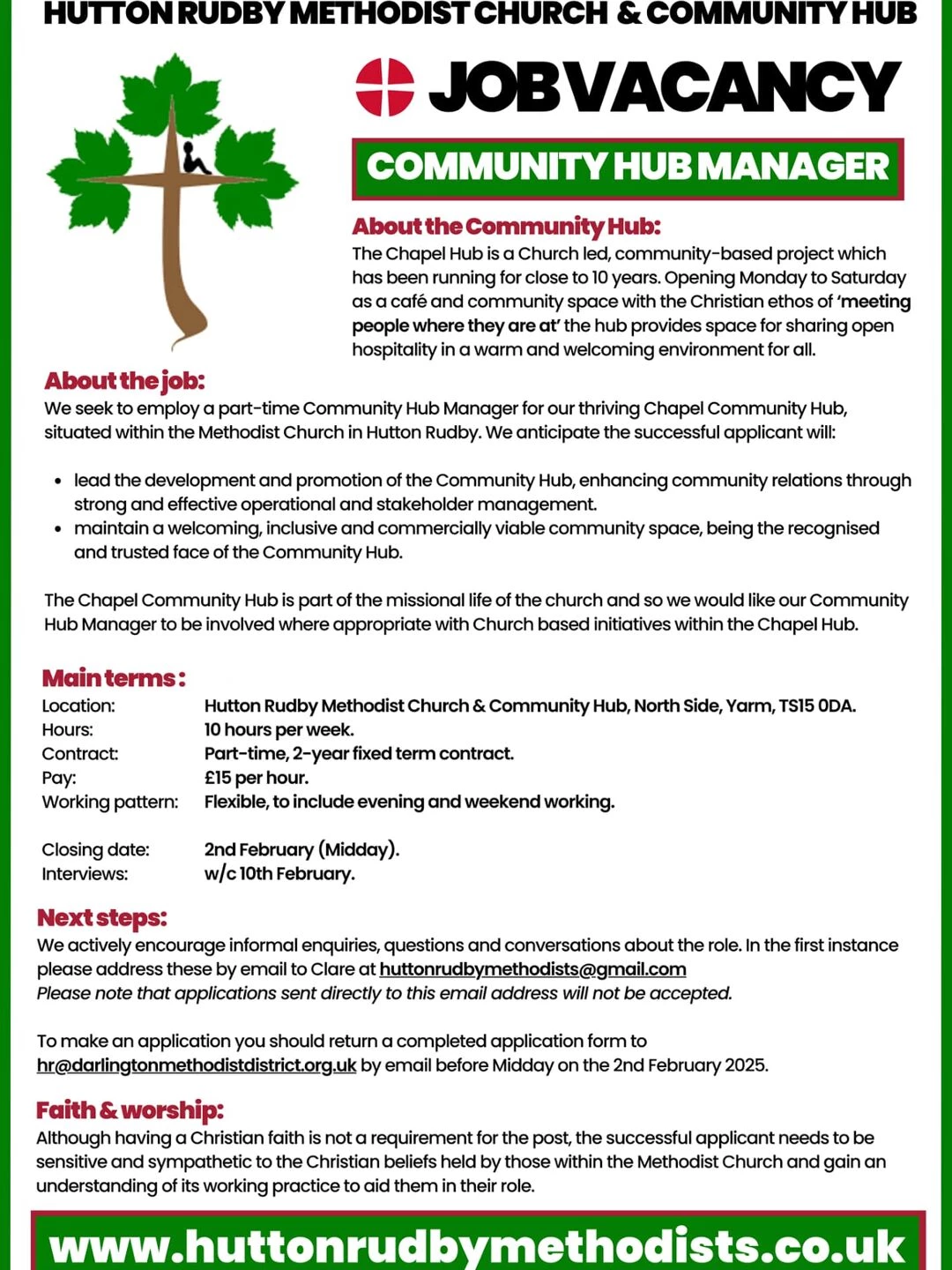 hutton rudby vacancy