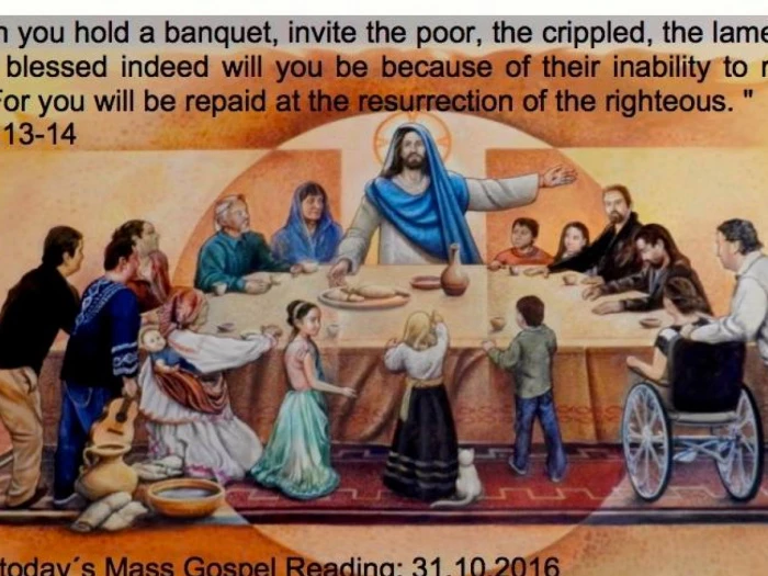 invite the poor crippled and the lame