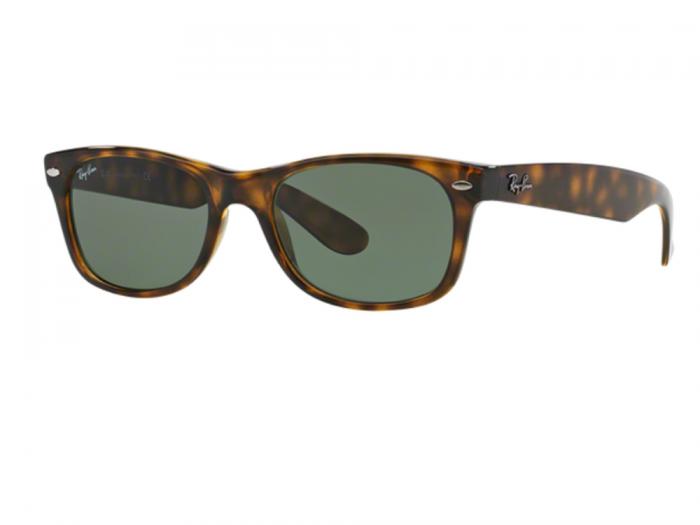 Ray-Ban New Wayfarer Sunglasses RB2132 In Tortoise With Crystal Green ...