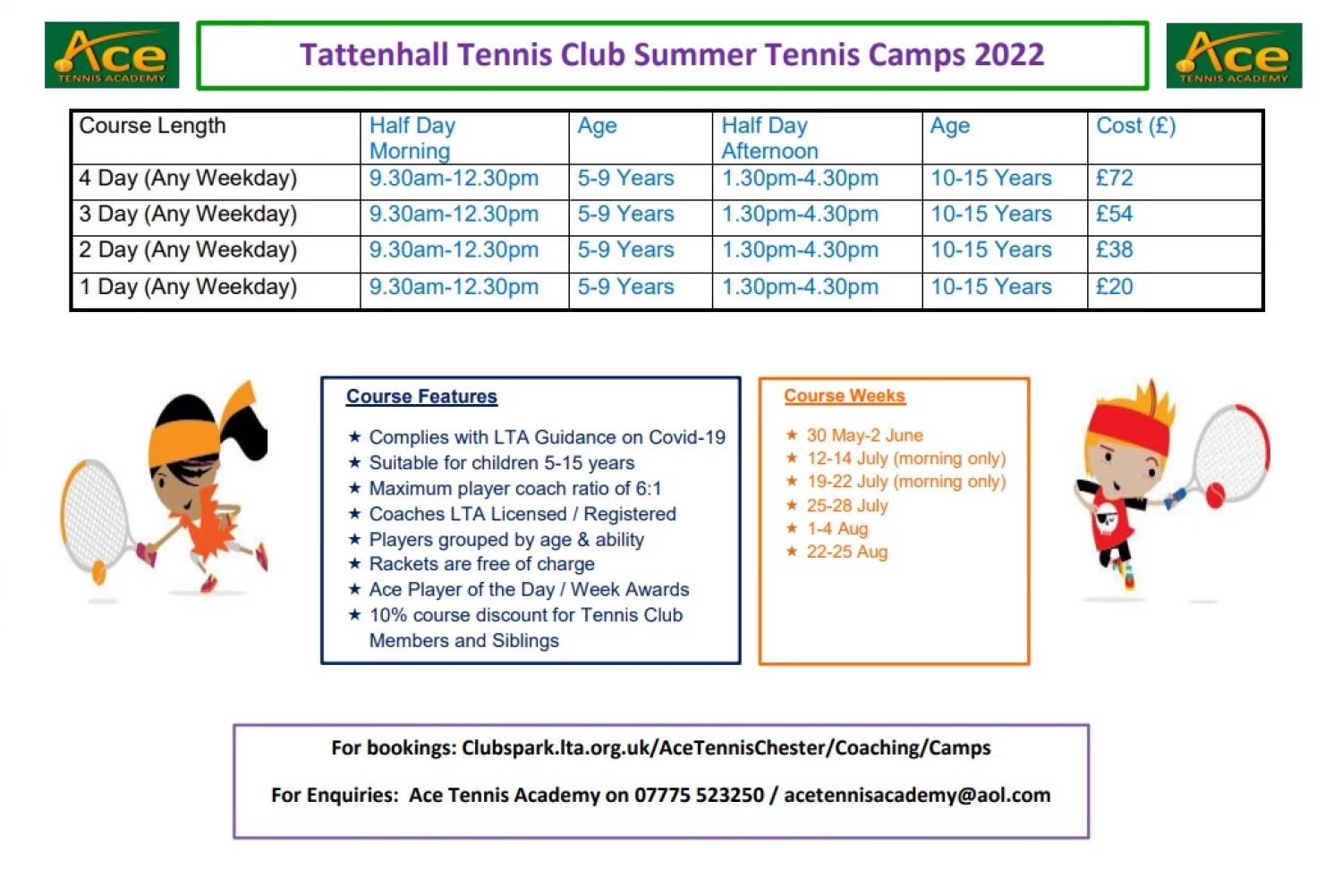 junior summer tennis