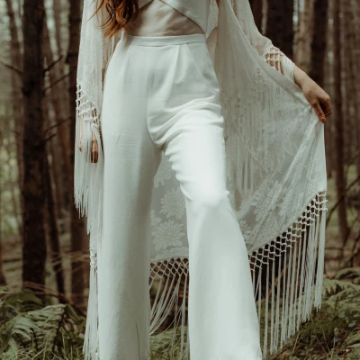 kimono alternative wedding cover up velvet and fringe p