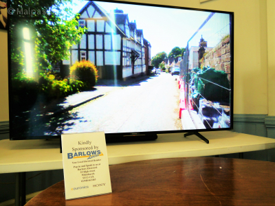 large scren tv loaned by barlows 2