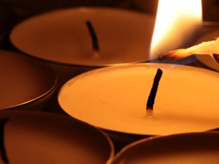 lighting a candle