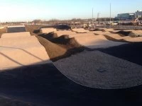 london 2012 olympic bmx track building  long view