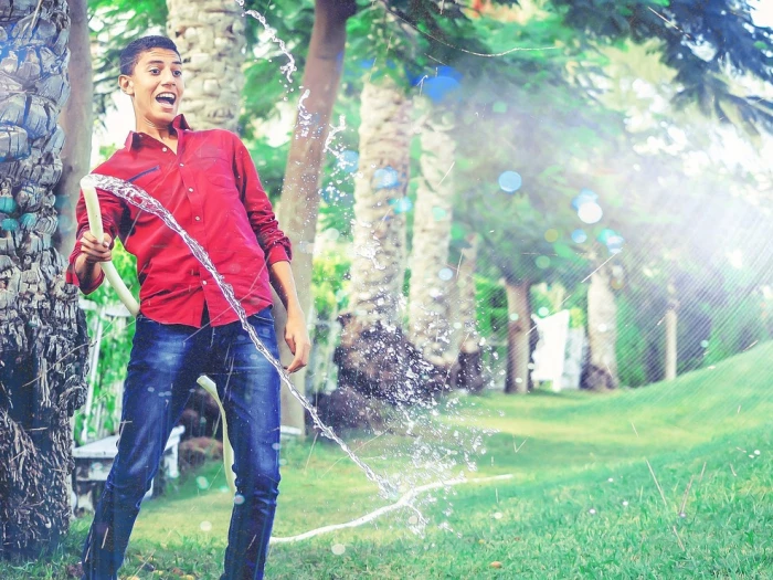 man garden water