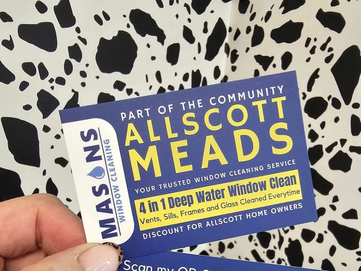 masons window cleaning business cards 450gsm silk