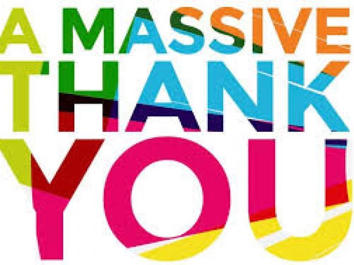 massive thank you
