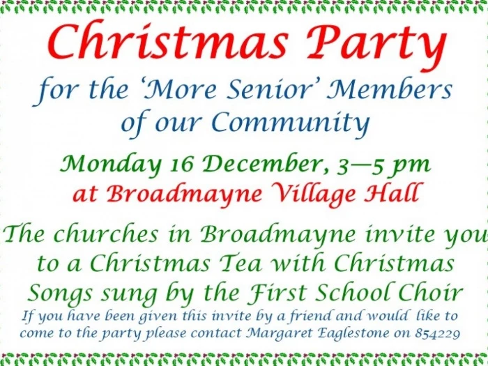 more senior party broadmayne 2019