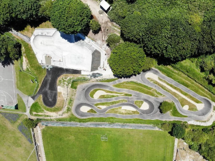newhaven skatepark birds eye view