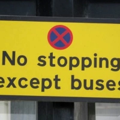 no stopping sign except buses