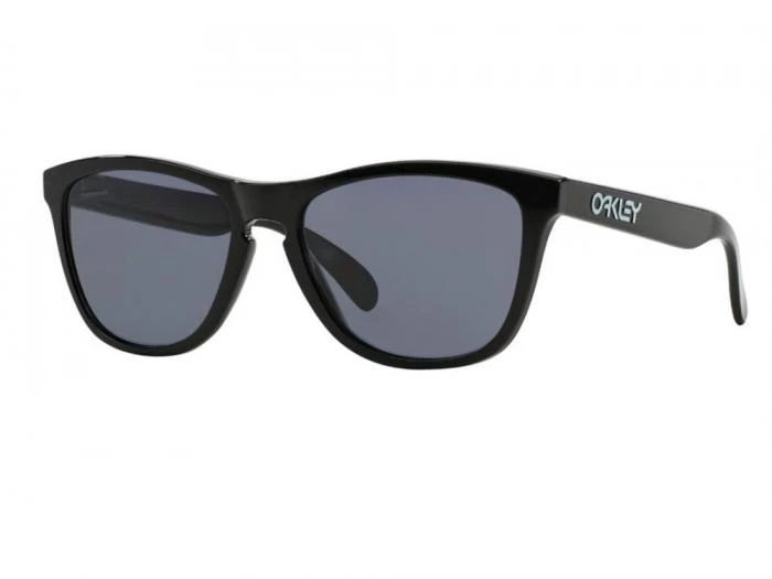 oakley frogskins in polished black with grey lenses oo901324306