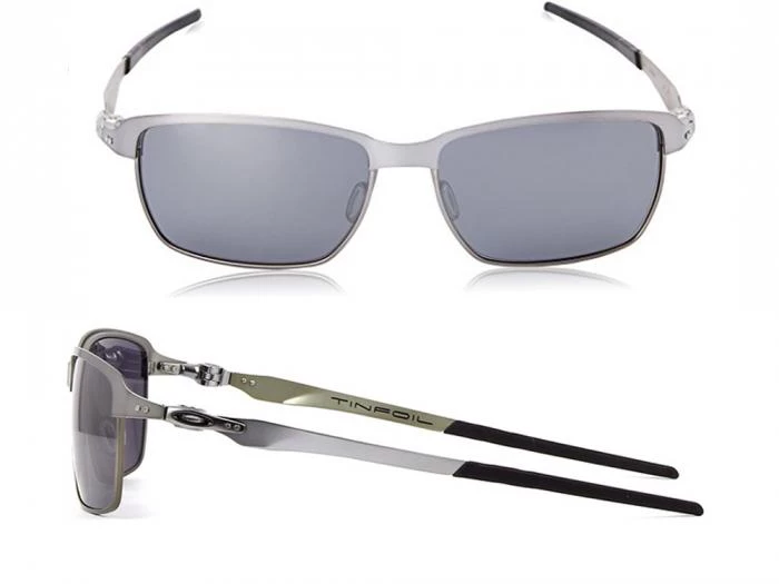 oakley tinfoil in lead grey with iridium black sunglasses oo408302