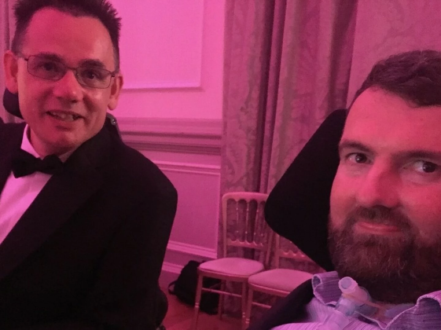 paul and euan attending an award event in recognition of disabled access day39s campaigning