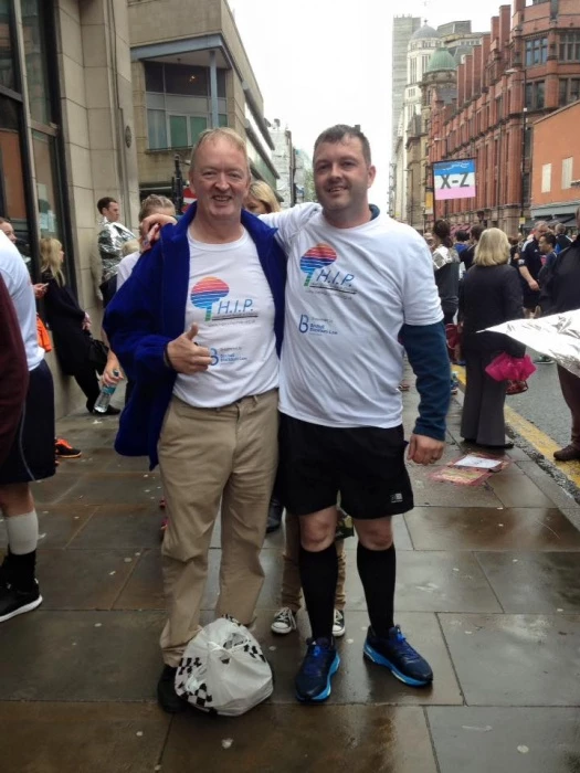 paul and gary at manchester marathon