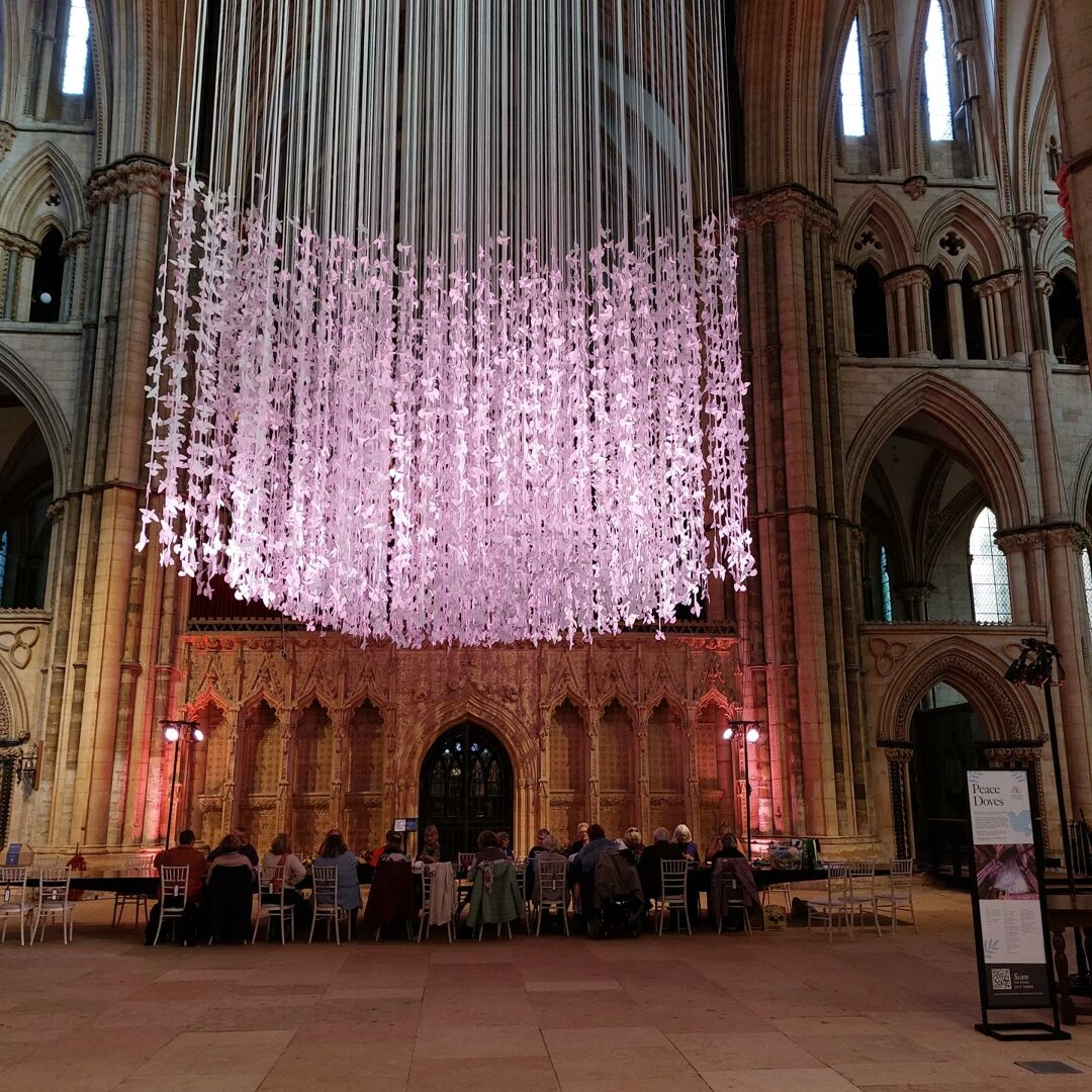 peace doves at lincoln cathedral