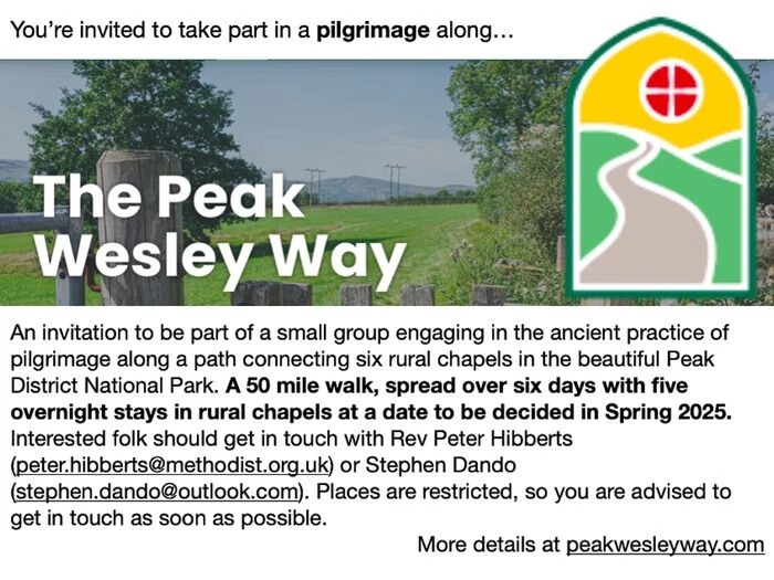 peak wesley way pilgrimmage flyer